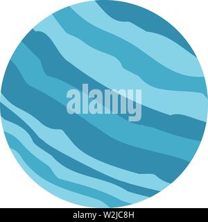 Blue planet icon. Flat illustration of blue planet vector icon for web design Stock Vector