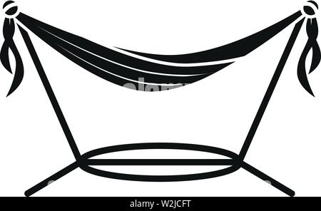 Modern hammock icon. Simple illustration of modern hammock vector icon for web design isolated on white background Stock Vector