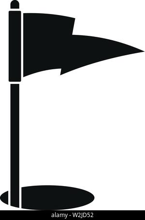 Golf flag icon. Simple illustration of golf flag vector icon for web design isolated on white background Stock Vector