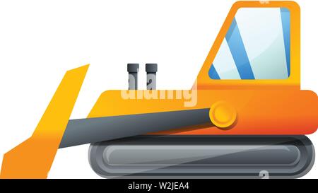 Excavator icon. Cartoon of excavator vector icon for web design isolated on white background Stock Vector