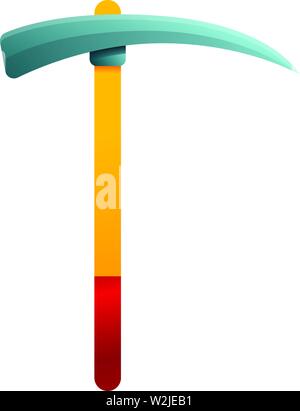 Hand pick axe icon. Cartoon of hand pick axe vector icon for web design isolated on white background Stock Vector