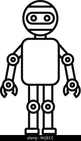 Machine humanoid icon. Outline machine humanoid vector icon for web design isolated on white background Stock Vector