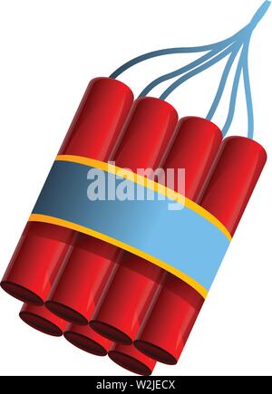 Dynamite pack icon. Cartoon of dynamite pack vector icon for web design isolated on white background Stock Vector