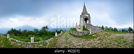 The ossuary of the First World War at Mount Cimone di Tonezza,Vicenza Province, Veneto, Italy, Europe. Stock Photo