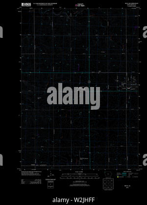 USGS TOPO Map Iowa IA Hull 20130415 TM Inverted Restoration Stock Photo