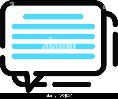 Chatbot icon, outline style Stock Vector