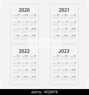 calendar 2023 template illustration 2022 2021 vector alamy starts sunday week