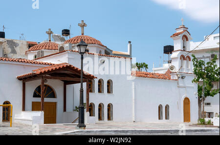 Crete, Greece. June 2019.  The Church of  Afendis Christos close to the small harbour in Ierapetra, southern Crete. Stock Photo