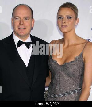 Prince Albert II of Monaco & Charlene Wittstock 2009 Photo By John Barrett/CelebrityArchaeology.com Stock Photo