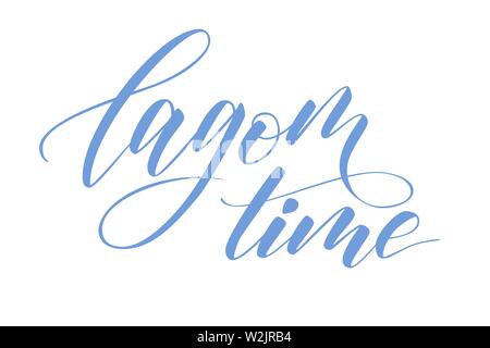 Lagom time calligraphy Stock Vector