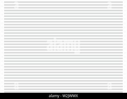 Grey continuous stationery aka continuous form paper for printing with dot matrix and line printers with paper feed mechanism Stock Photo