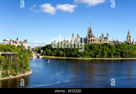 Parliament Hill Buildings in Ottawa, Ontario, Canada Stock Photo