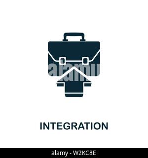 Integration vector icon symbol. Creative sign from agile icons collection. Filled flat Integration icon for computer and mobile Stock Vector