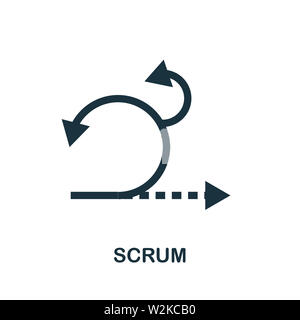 Scrum icon symbol. Creative sign from agile icons collection. Filled flat Scrum icon for computer and mobile Stock Photo