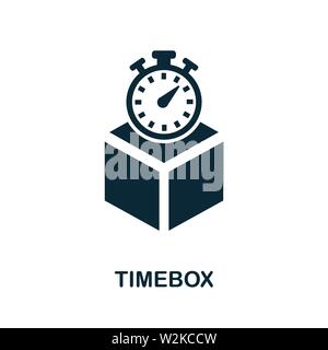 Timebox vector icon symbol. Creative sign from agile icons collection. Filled flat Timebox icon for computer and mobile Stock Vector