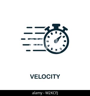 Velocity vector icon symbol. Creative sign from agile icons collection. Filled flat Velocity icon for computer and mobile Stock Vector