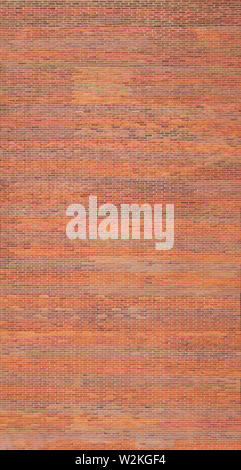 High resolution full frame textured background of a big, new and clean red brick wall. Stock Photo