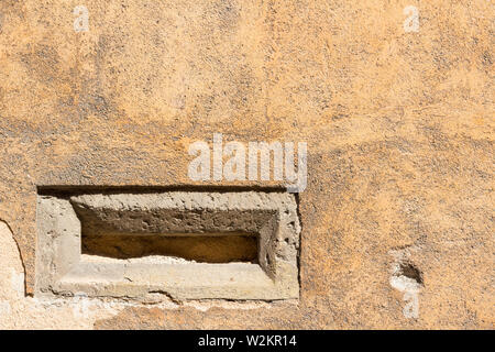Old house with Medieval stone frame detail in Sopron, Hungary Stock Photo