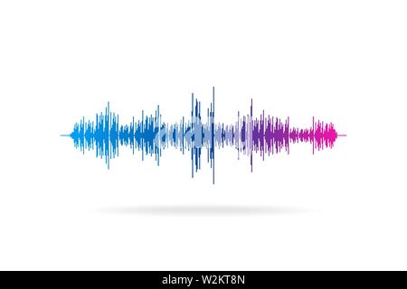 Sound wave abstract digital equalizer. Motion vector music element audio concept Stock Vector