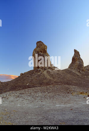 Famous Trona Pinnacles, an unusual geological feature in the California Desert National Conservation Area. Stock Photo