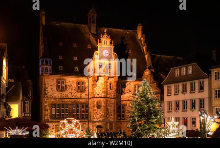 Christmas Market in Marburg, Germany Stock Photo