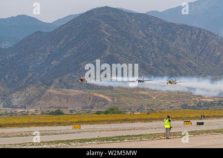 Airplanes at 2019 California Air Show Stock Photo