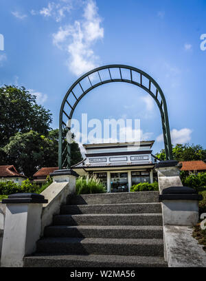 Singapore - Sept 30, 2018: Beaulieu House, built sometime in the 1910s, is located at Sembawang Park in Singapore, overlooking the Straits of Johor. Stock Photo