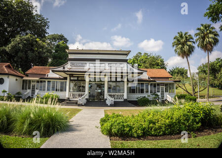 Singapore - Sept 30, 2018: Beaulieu House, built sometime in the 1910s, is located at Sembawang Park in Singapore, overlooking the Straits of Johor. Stock Photo