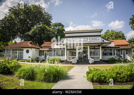 Singapore - Sept 30, 2018: Beaulieu House, built sometime in the 1910s, is located at Sembawang Park in Singapore, overlooking the Straits of Johor. Stock Photo