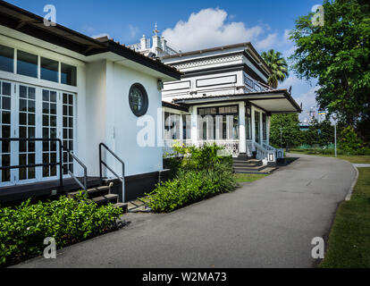 Singapore - Sept 30, 2018: Beaulieu House, built sometime in the 1910s, is located at Sembawang Park in Singapore, overlooking the Straits of Johor. Stock Photo