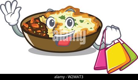 Shopping gratin isolated with in the cartoon Stock Vector