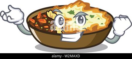 Successful gratin isolated with in the cartoon Stock Vector