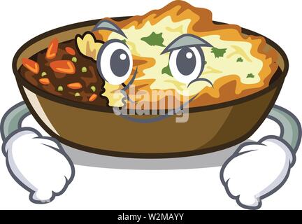 Smirking gratin isolated with in the cartoon Stock Vector