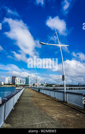 Singapore - Jan 12, 2019: Woodlands Waterfront Park is a park located at Admiralty Road West in Singapore and overlooks Straits of Johor. Stock Photo