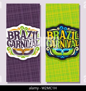 Vector vertical banners for Brazil Carnival Stock Vector