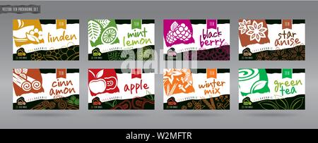 Vector Tea Packaging Set Stock Vector