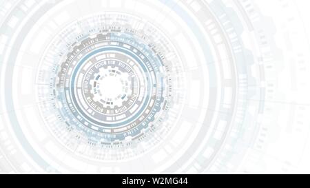 HUD abstract circle structure Futuristic user interface. Science background. Hi-tech abstract background. Futuristic technology concept. Stock Vector