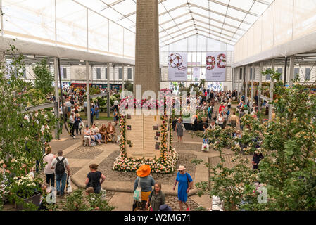 David Austin memorial at the monument site at Chelsea Flower Show 2019 Stock Photo