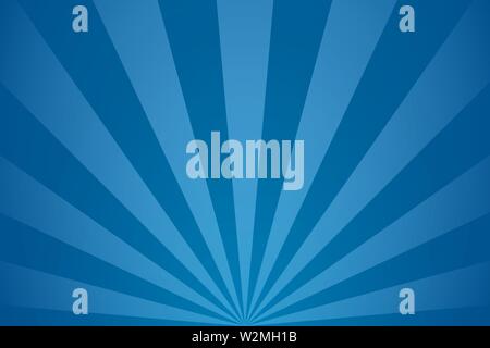 Blue rays abstract vector illustration radial lines background Stock Vector