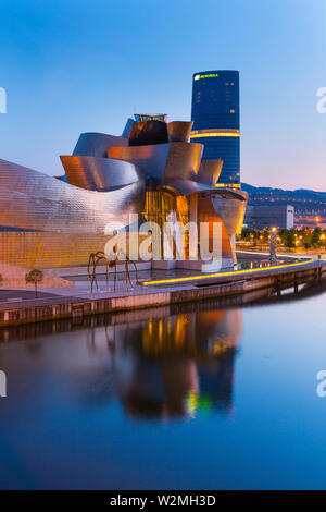 Gugghenheim museum, Bilbao, The Basque Country, Spain, Europe Stock Photo
