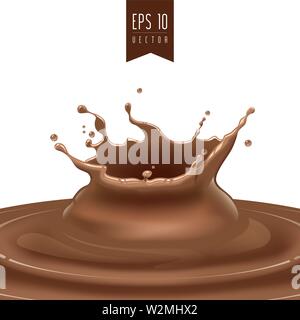 Splash of coffee or chocolate vector Stock Vector