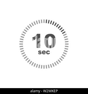 10 second timer clock. 10 sec stopwatch icon countdown time stop ...