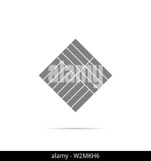 Parquet icon symbol with shadow. Vector eps10 Stock Vector