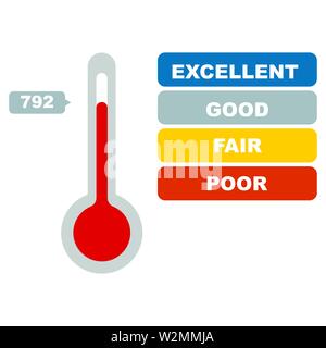 Credit score icon. Vector eps10 illustration Stock Vector