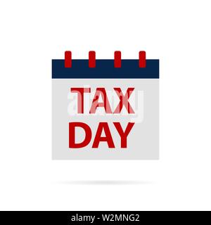 Tax day icon sig logo back. Vector Stock Vector