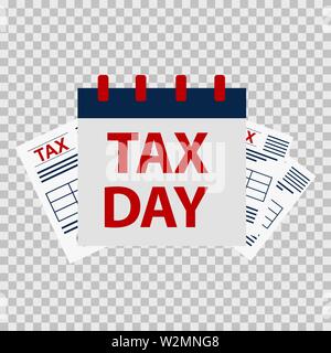 Tax day icon sig logo back. Vector Stock Vector