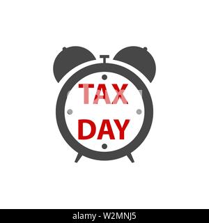 Tax day icon sig logo back. Vector Stock Vector