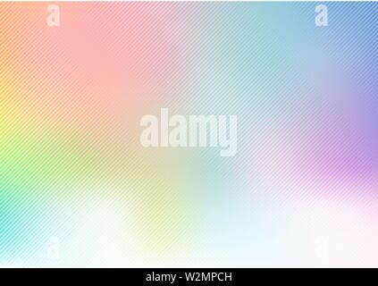 Abstract rainbow pastel blurred soft background with diagonal lines texture. Vector illustration Stock Vector