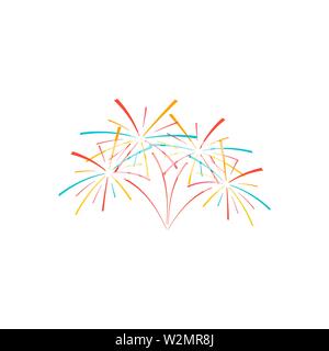 Fireworks icons set. holidays concept. Vector eps10 Stock Vector