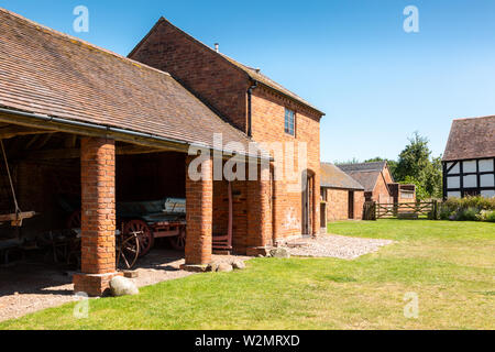 Farm buildings, Boscobel House, UK Stock Photo